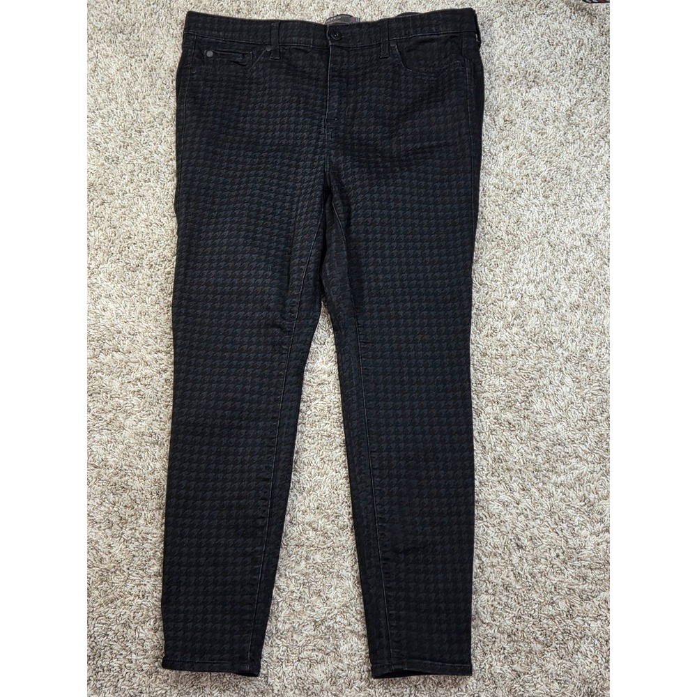 Torrid Sky High Skinny Jeans 16R Black Houndstone Print Super Soft - Picture 1 of 4